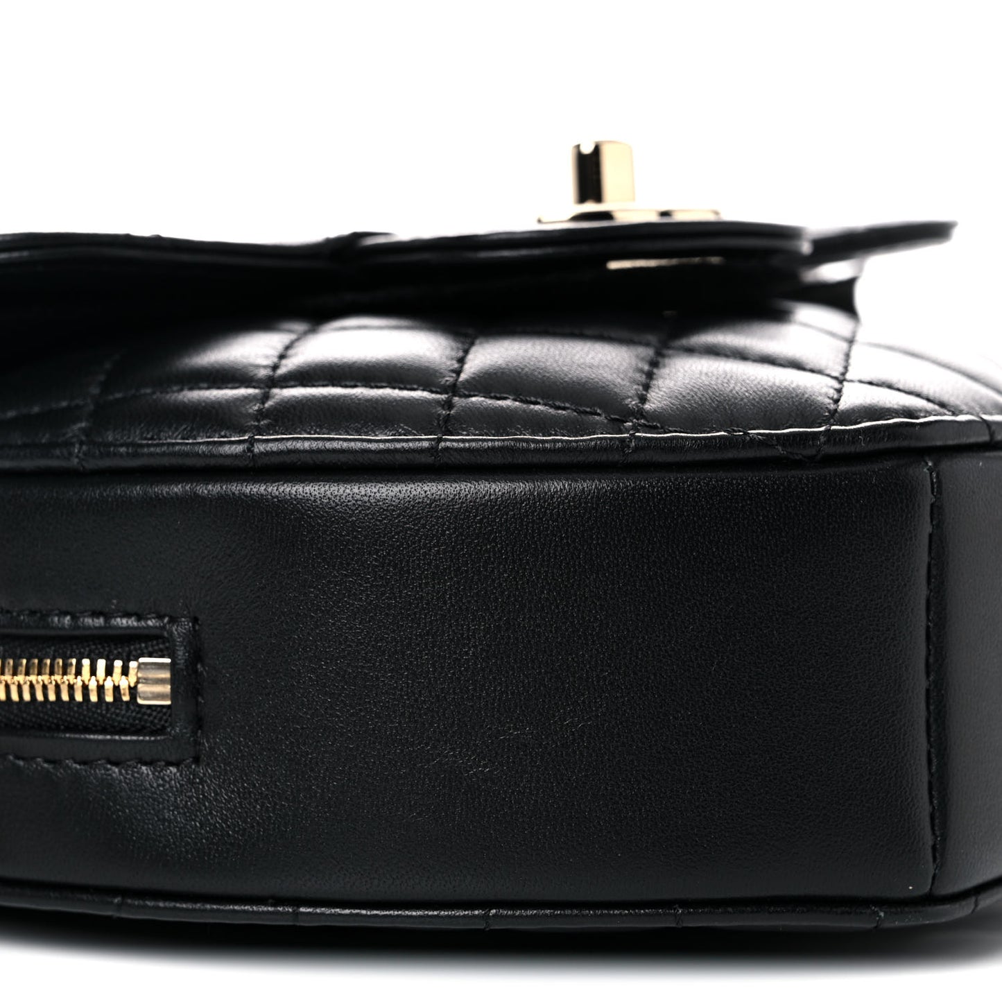 Lambskin Quilted CC In Love Heart Bag Black