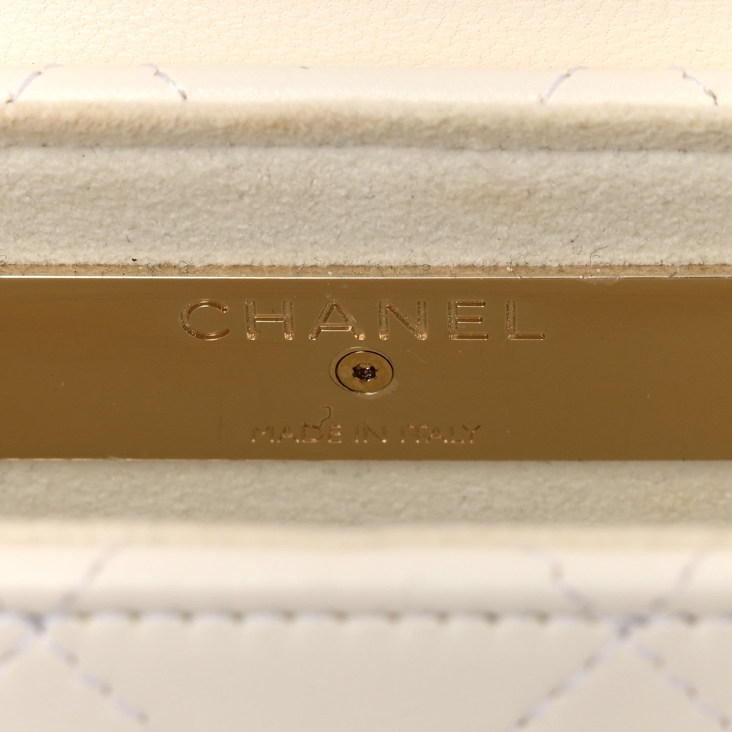 Chanel Calfskin Diamond Stitched Chain Around Flap Phone Holder White 6 of 11
