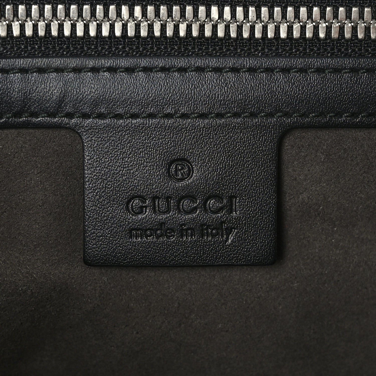 Gucci Guccissima Signature Single Buckle Flap Messenger Bag Black 6 of 9
