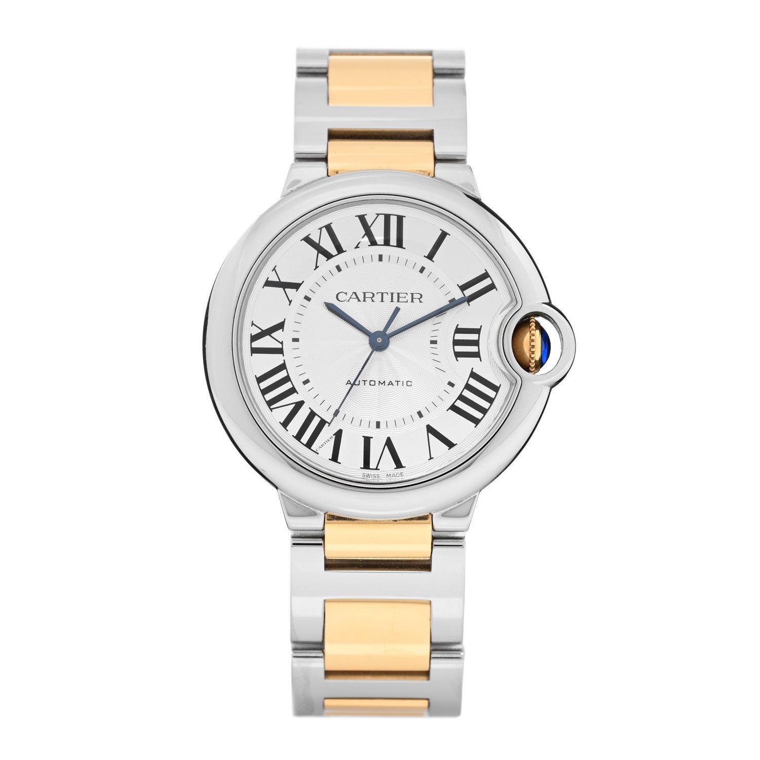 Cartier Stainless Steel 18K Yellow Gold 36mm Ballon Bleu De Cartier Automatic Watch 1 of 5