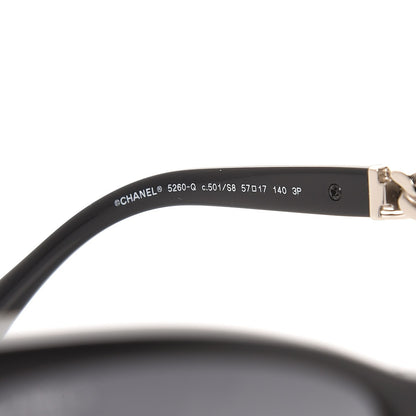 Chanel Cat Eye Chain Polarized Sunglasses 5260-Q Black 6 of 9