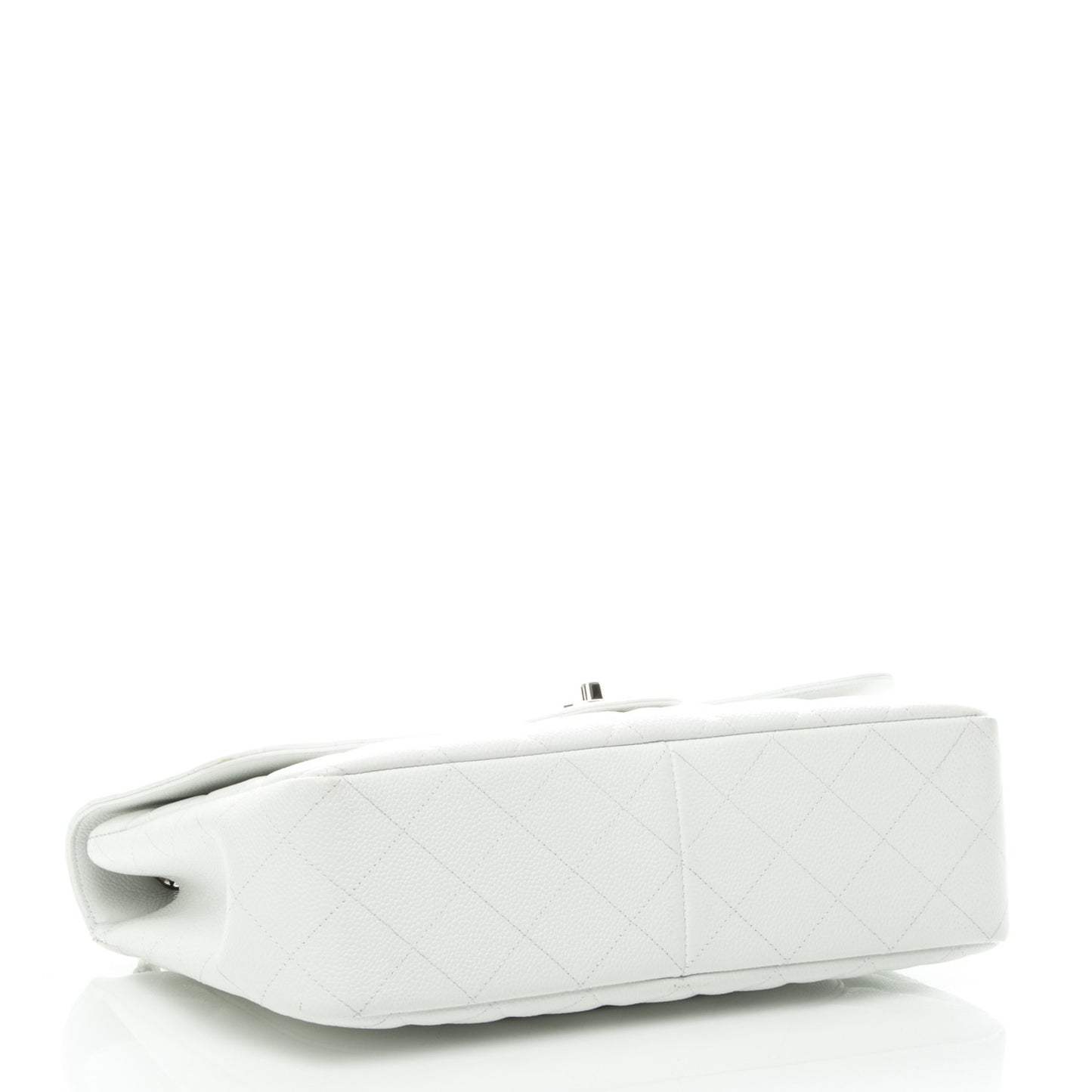 Caviar Jumbo Single Flap White
