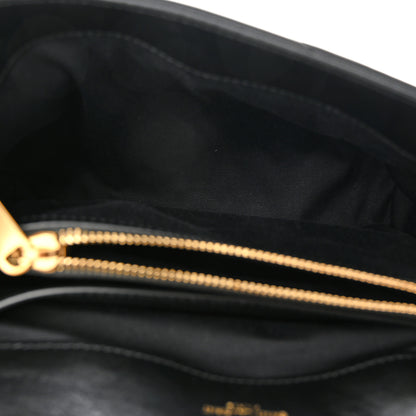 Saint Laurent Calfskin Y Quilted Monogram Small Loulou Chain Satchel Black 4 of 9