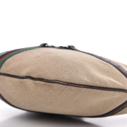 Gucci Canvas Web GG Reins Hobo Brown 7 of 10