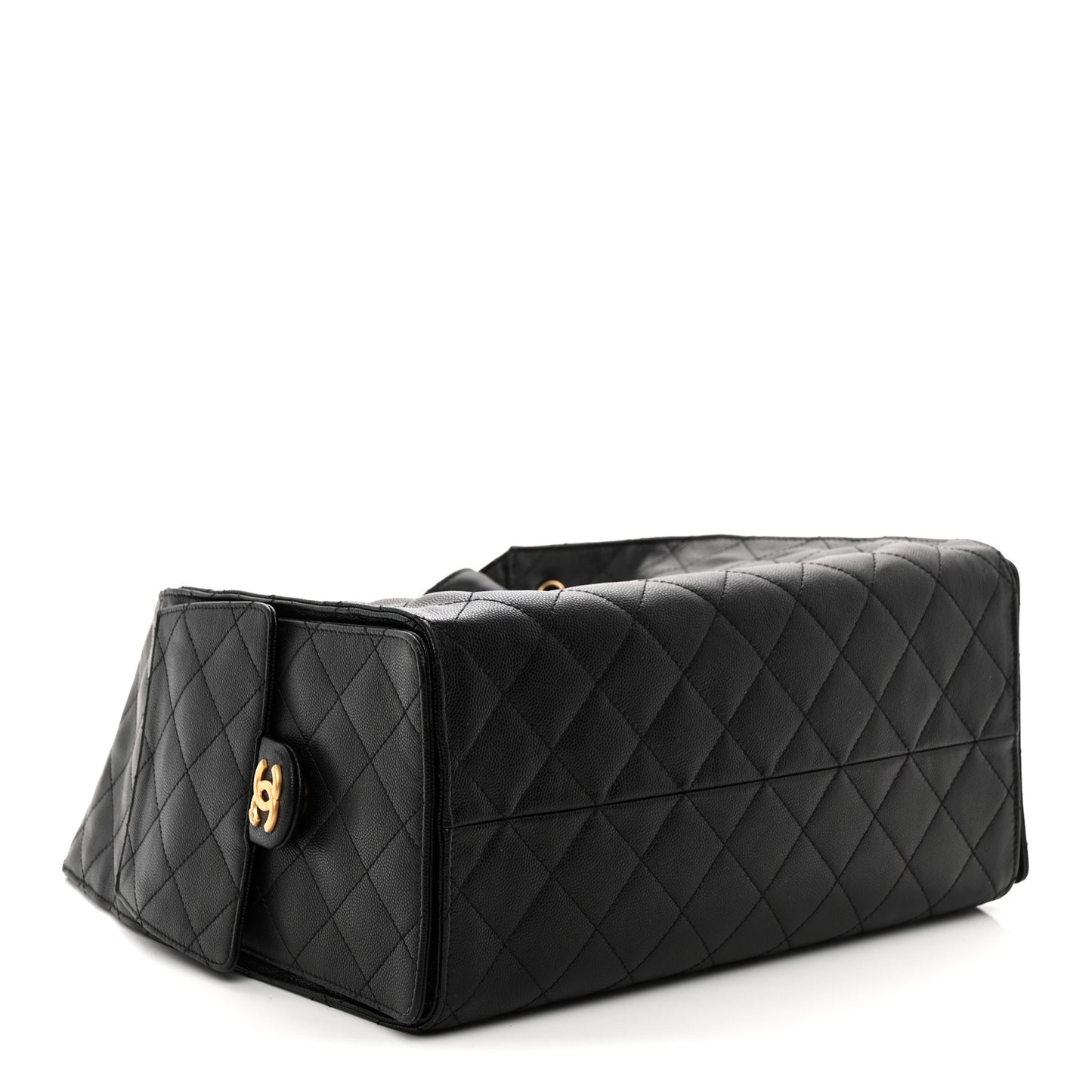 Caviar Quilted Medium Chanel 25 Handbag Black