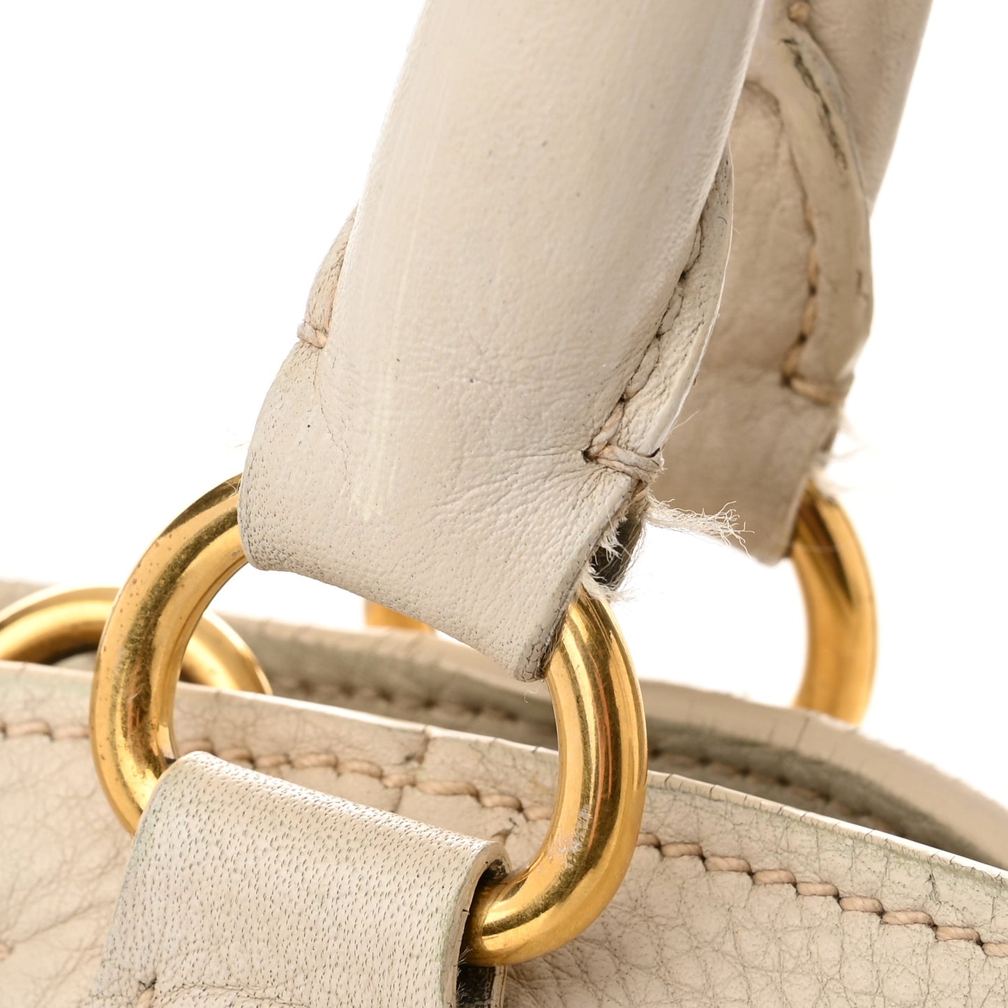 Vitello Daino Side Pocket Tote Talco
