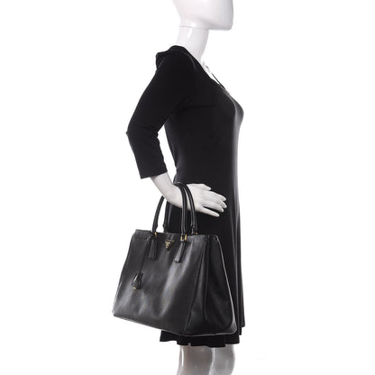 Prada Saffiano Lux Large Tote Black 2 of 12