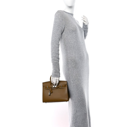 Hermes Madame Calfskin Birkin Sellier 25 Bronze Dore 2 of 10