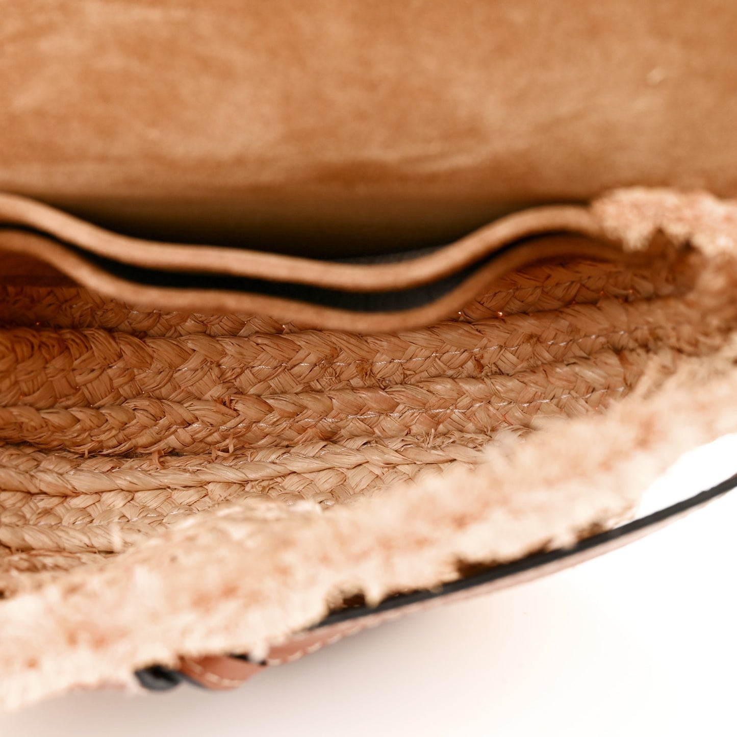 Calfskin Raffia Mini Gate Crossbody Bag Natural Tan