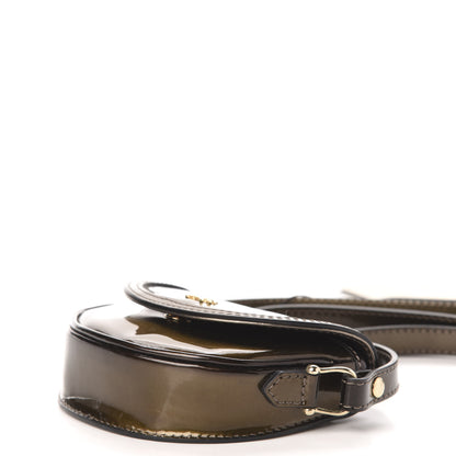 Burberry Patent Calfskin Georgie Mini Crossbody Bag Dark Nickel 9 of 12