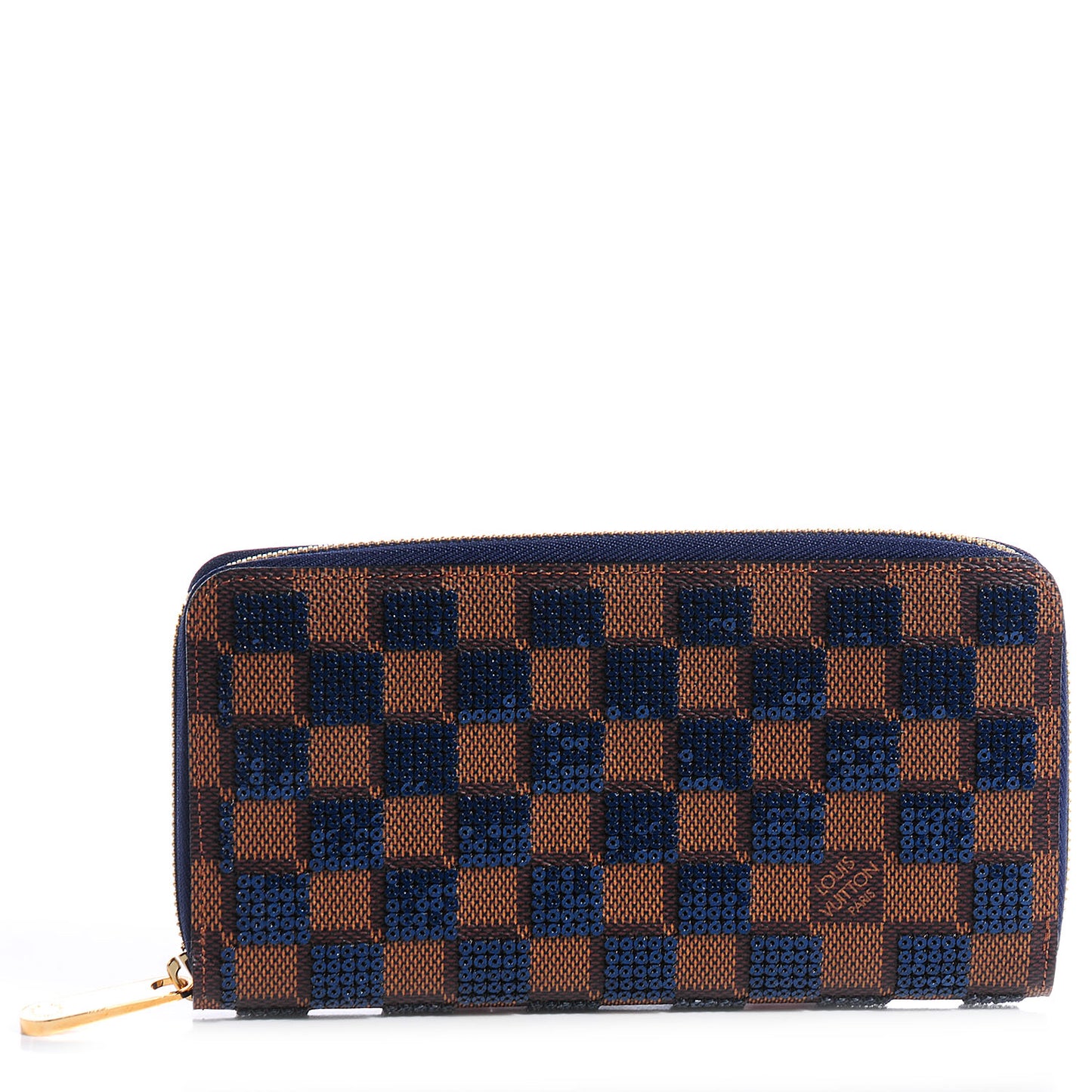 Damier Paillettes Zippy Wallet Blue