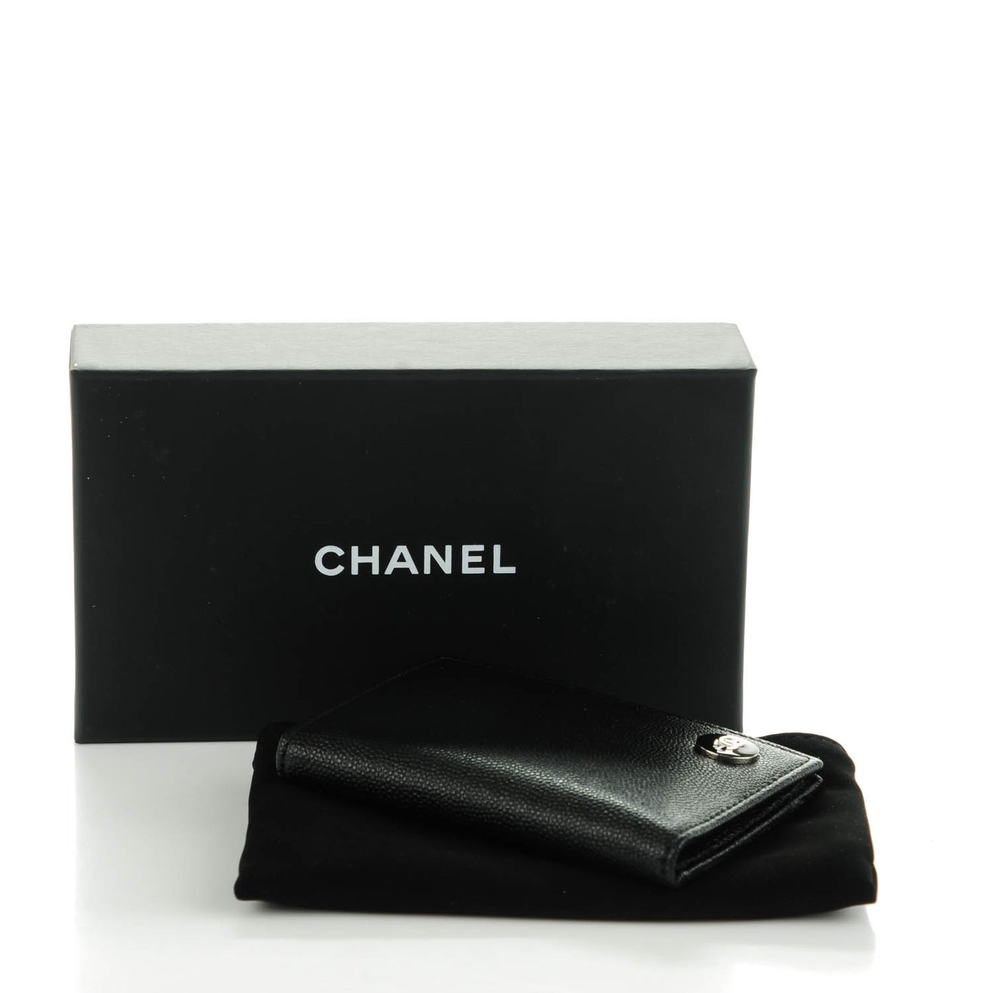 Caviar Card Holder Wallet Black