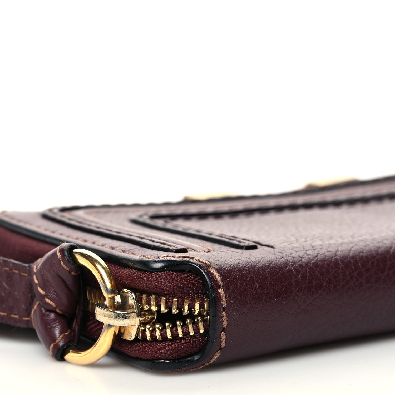 Chloe Grained Calfskin Marcie Long Zip Around Wallet Dark Velvet 9 of 13