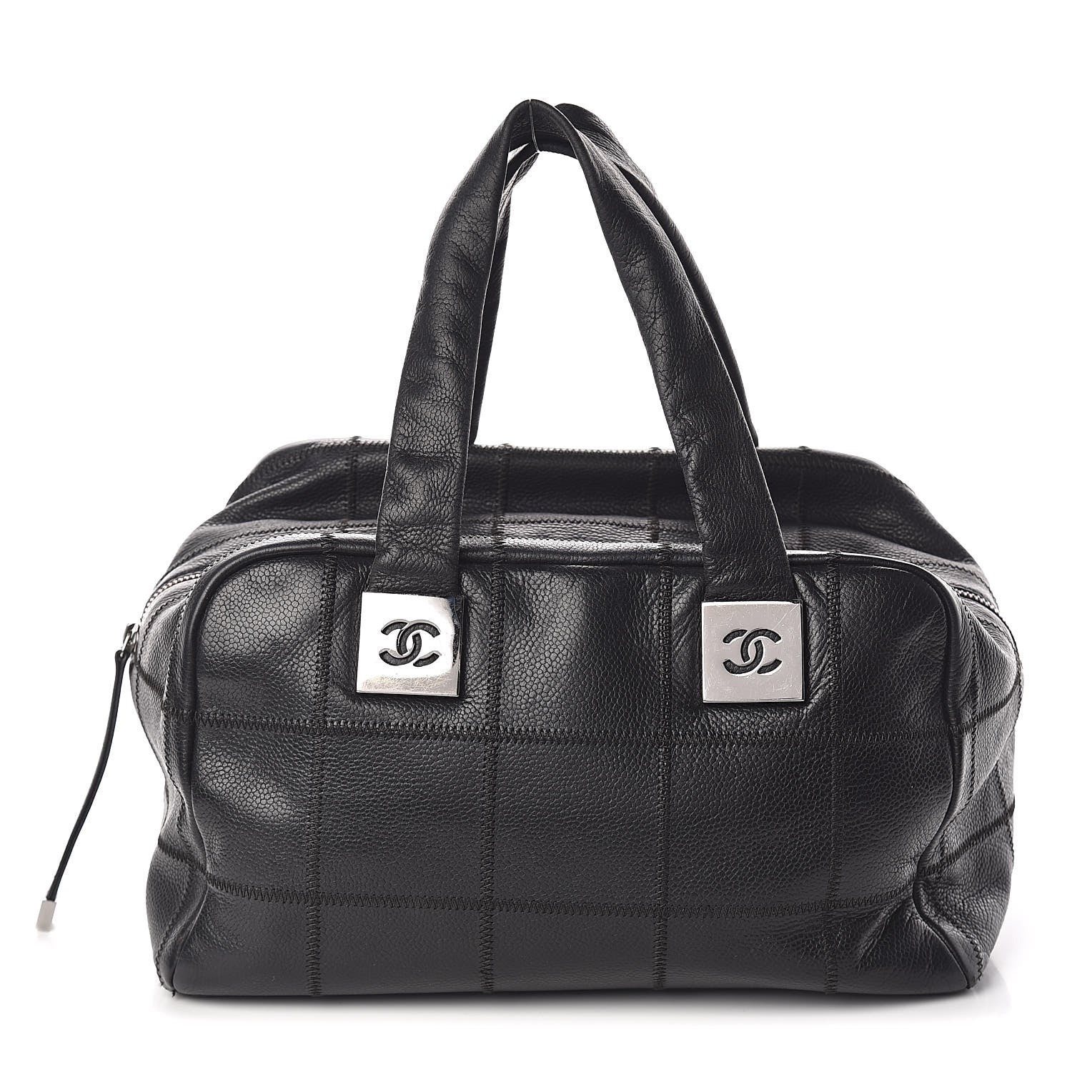 Chanel Caviar Square Stitched Bowler Black 2 of 10