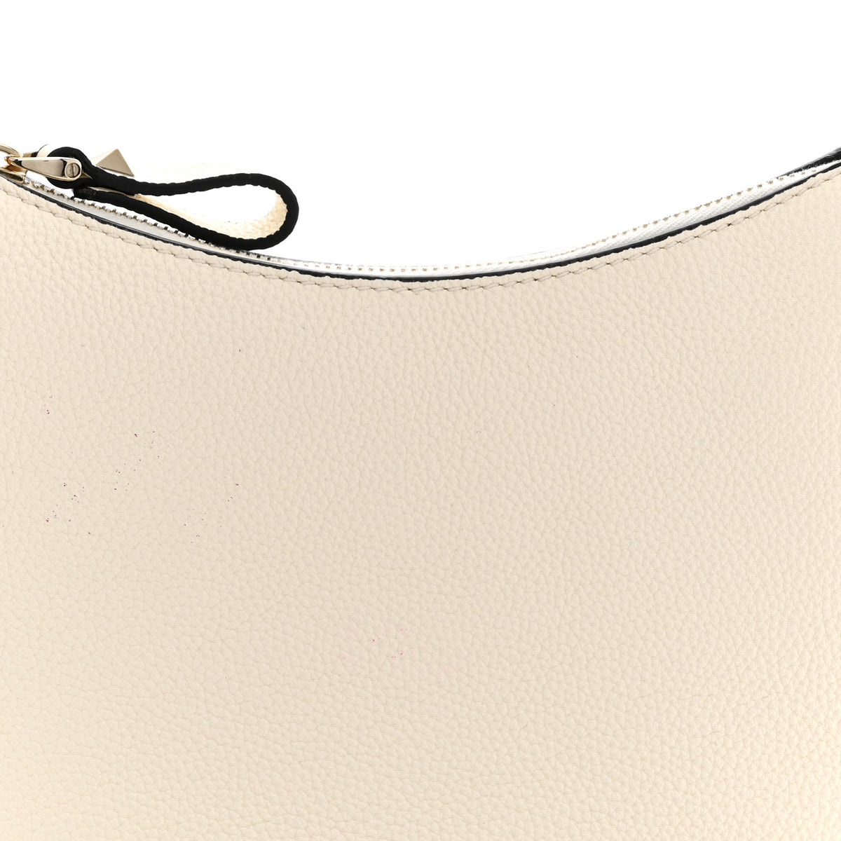 Valentino Garavani Grainy Calfskin Mini Rockstud Hobo Ivory 7 of 11
