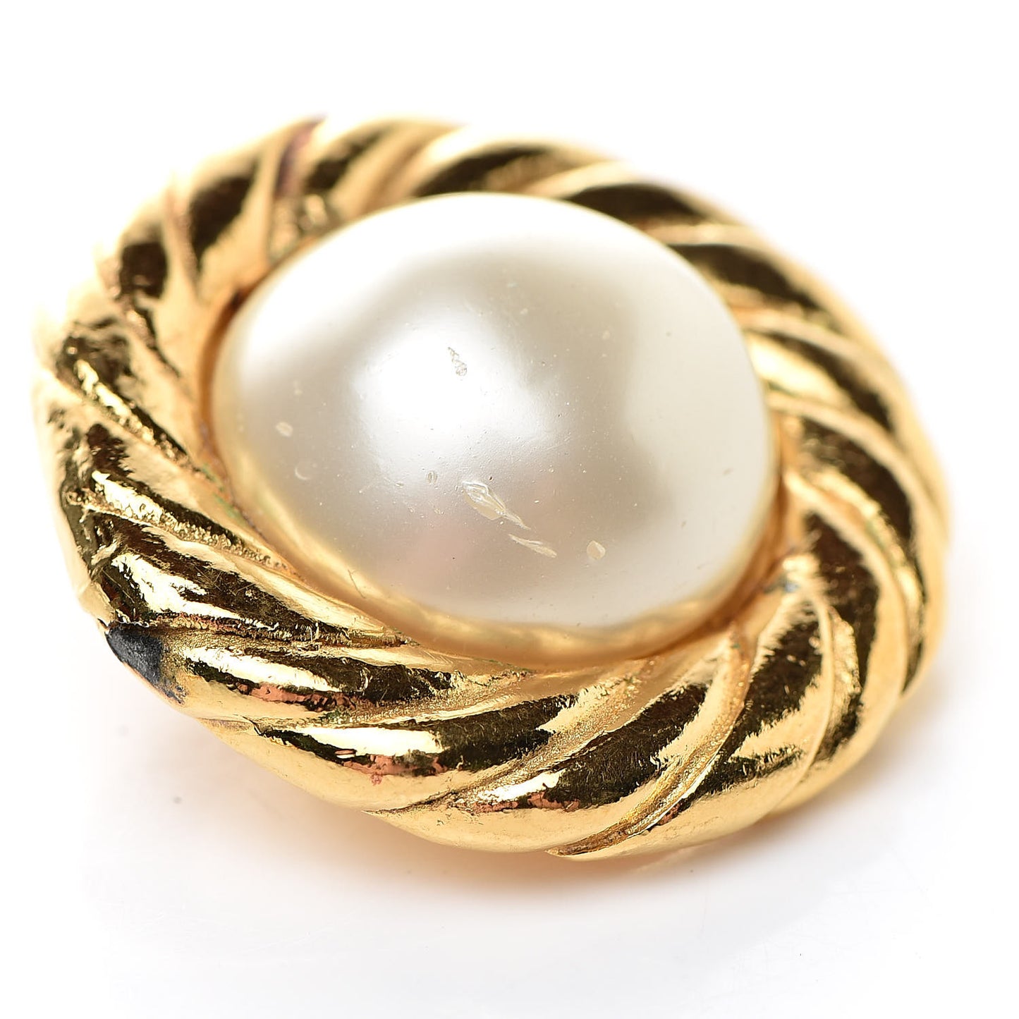 Pearl Clip On Earrings Gold