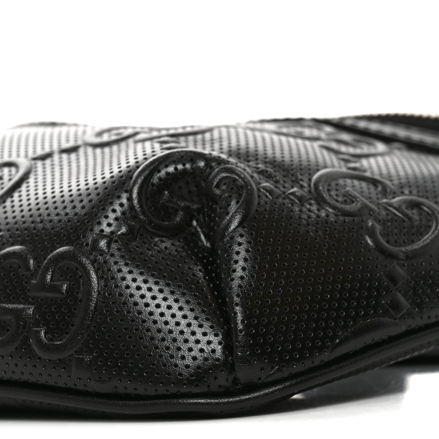 Gucci Calfskin GG Tennis Embossed Belt Bag Black 10 of 10
