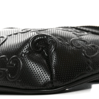 Gucci Calfskin GG Tennis Embossed Belt Bag Black 10 of 10