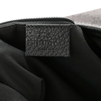 Gucci Denim Monogram Abbey D Ring Hobo Black 6 of 11