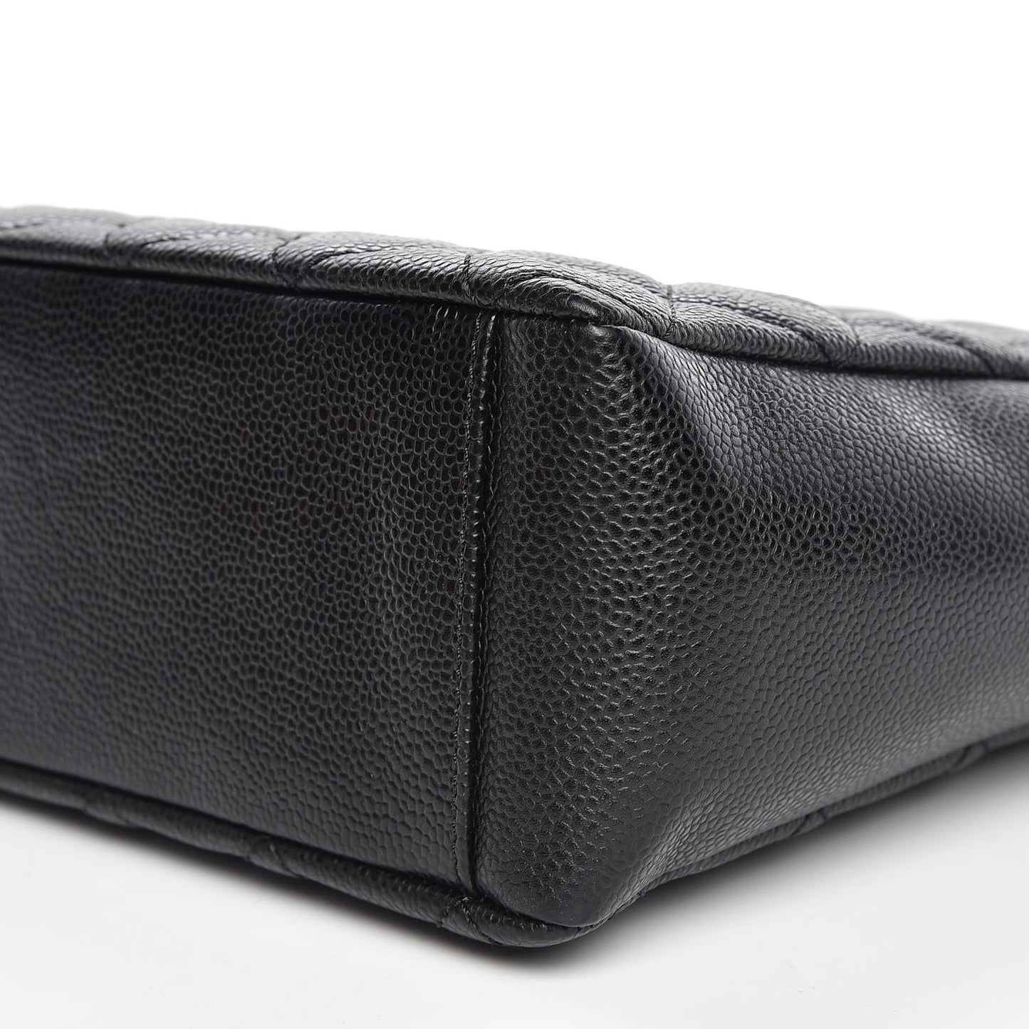 Caviar Quilted Petit Shopping Tote PST Black