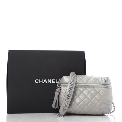 Chanel Metallic Calfskin Camera Case Silver 10 of 10