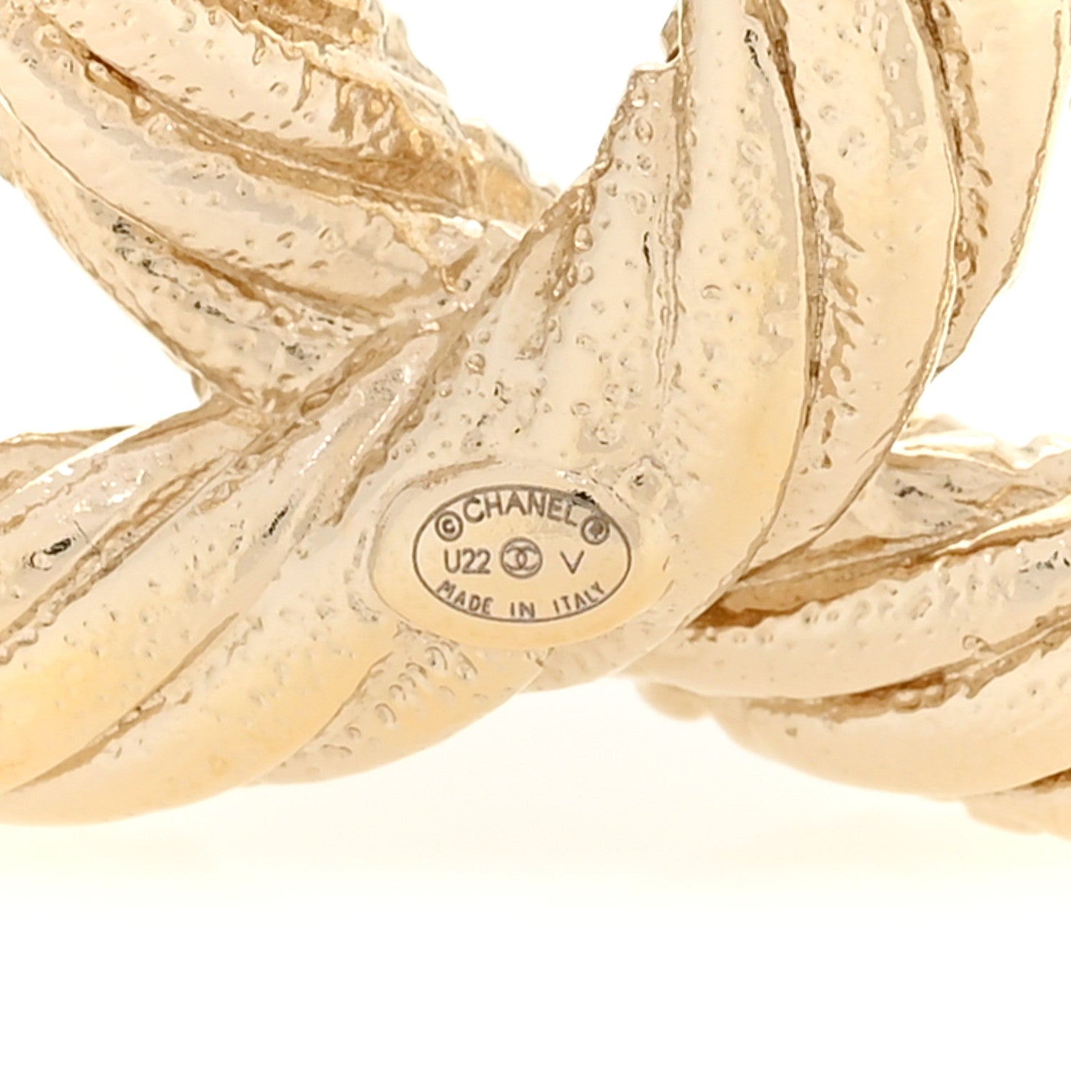 Chanel Twisted CC Brooch Light Gold 3 of 4