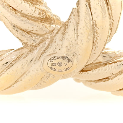 Chanel Twisted CC Brooch Light Gold 3 of 4