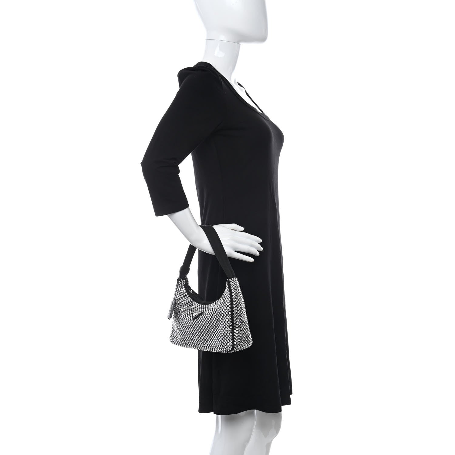 Prada Satin Crystal Mini Re-Edition 2000 Bag Cristal 2 of 10