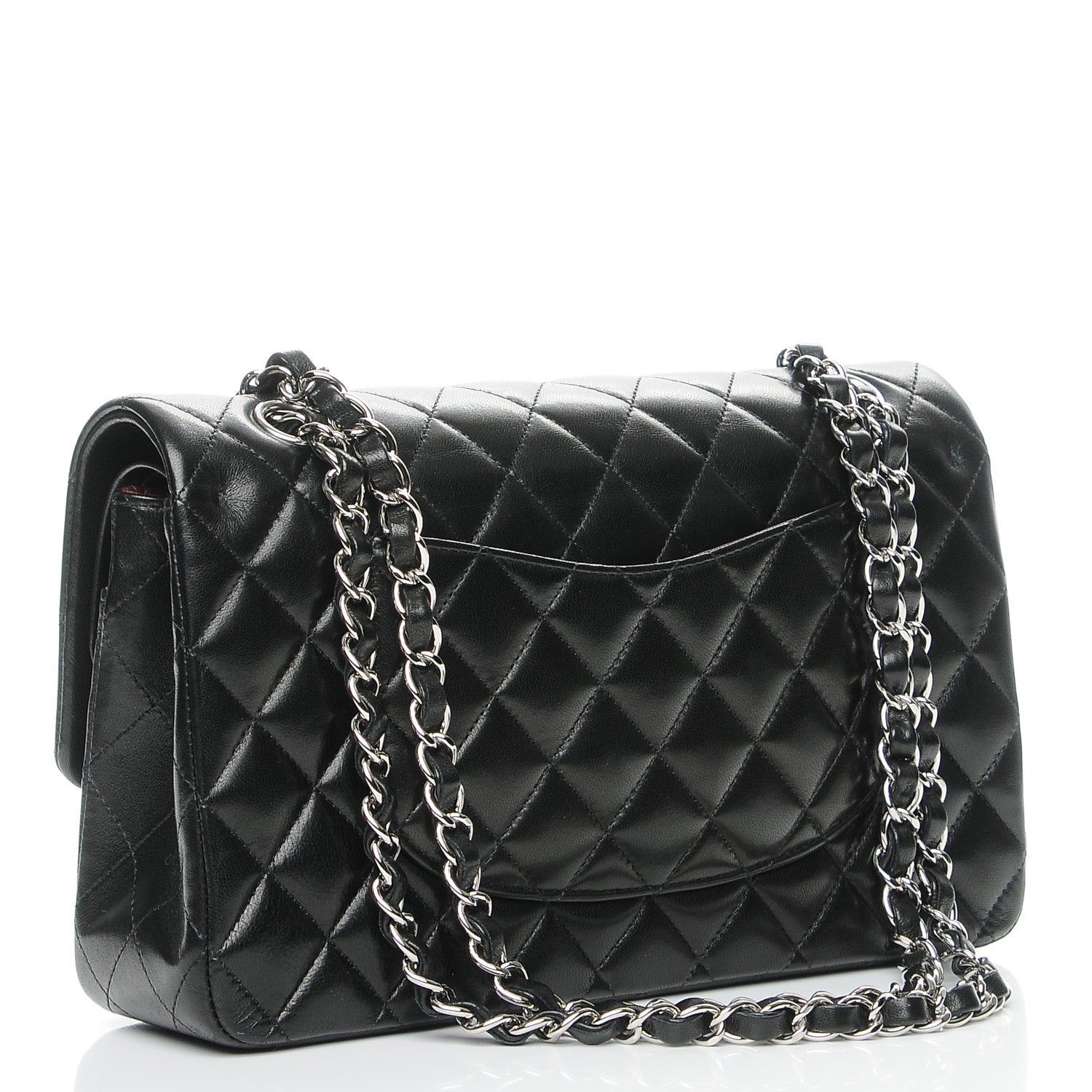 Chanel Lambskin Quilted Medium Double Flap Black 3 of 8