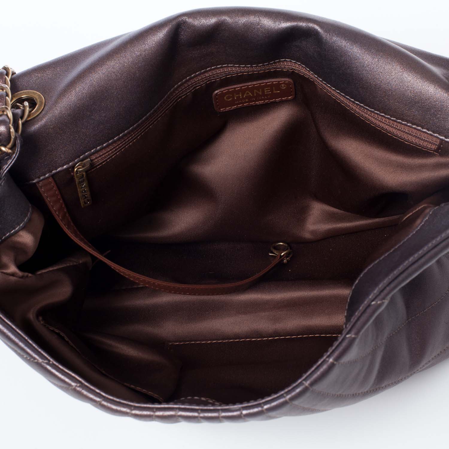 Chanel Calfskin XL Degrade Flap Bronze 10 of 11