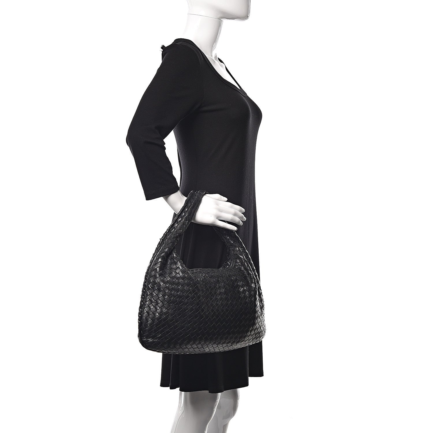 Bottega Veneta Nappa Intrecciato Medium Veneta Hobo Black 2 of 13