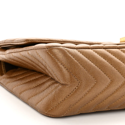Chanel Metallic Calfskin Chevron Quilted 2.55 Reissue 226 Flap Gold 9 of 10