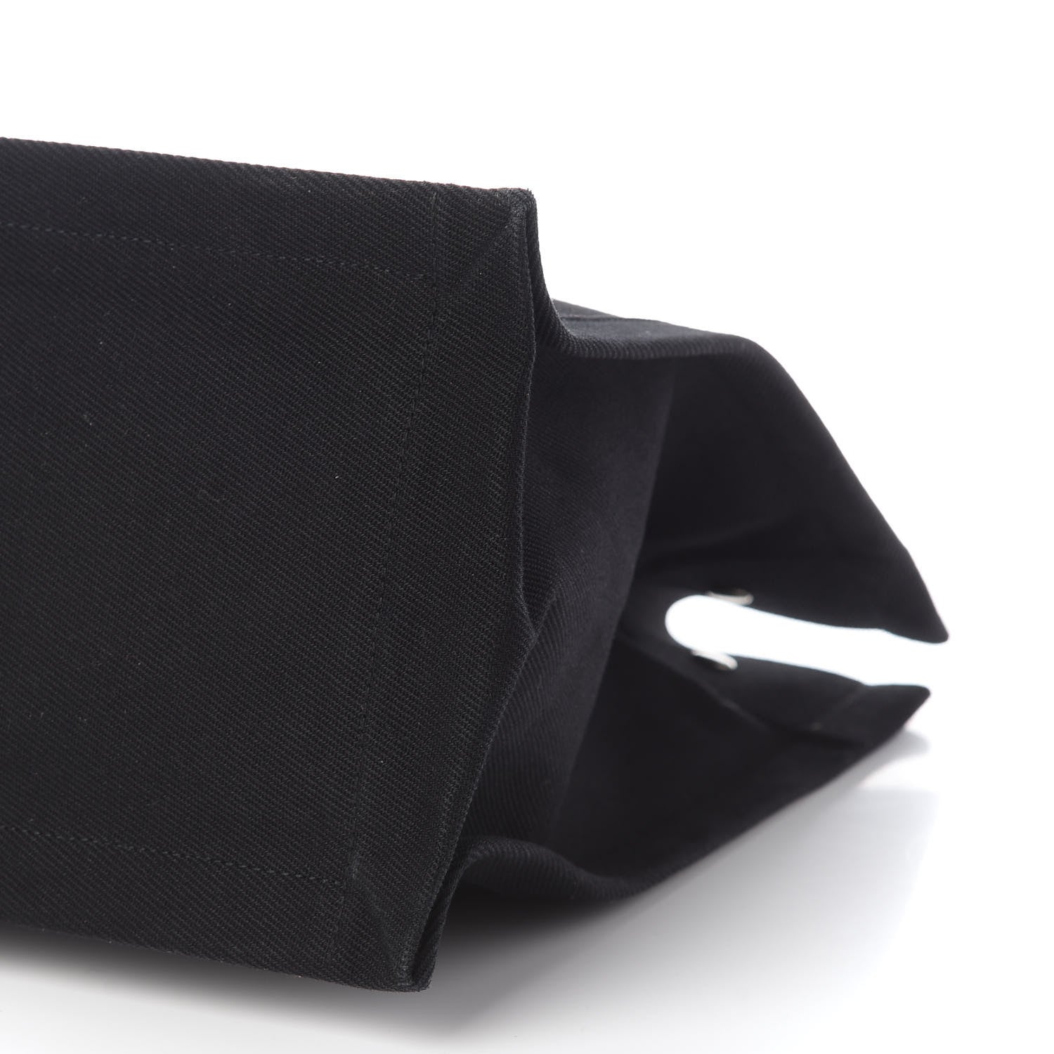 Saint Laurent Linen Calfskin Rive Gauche Tote Black 9 of 9