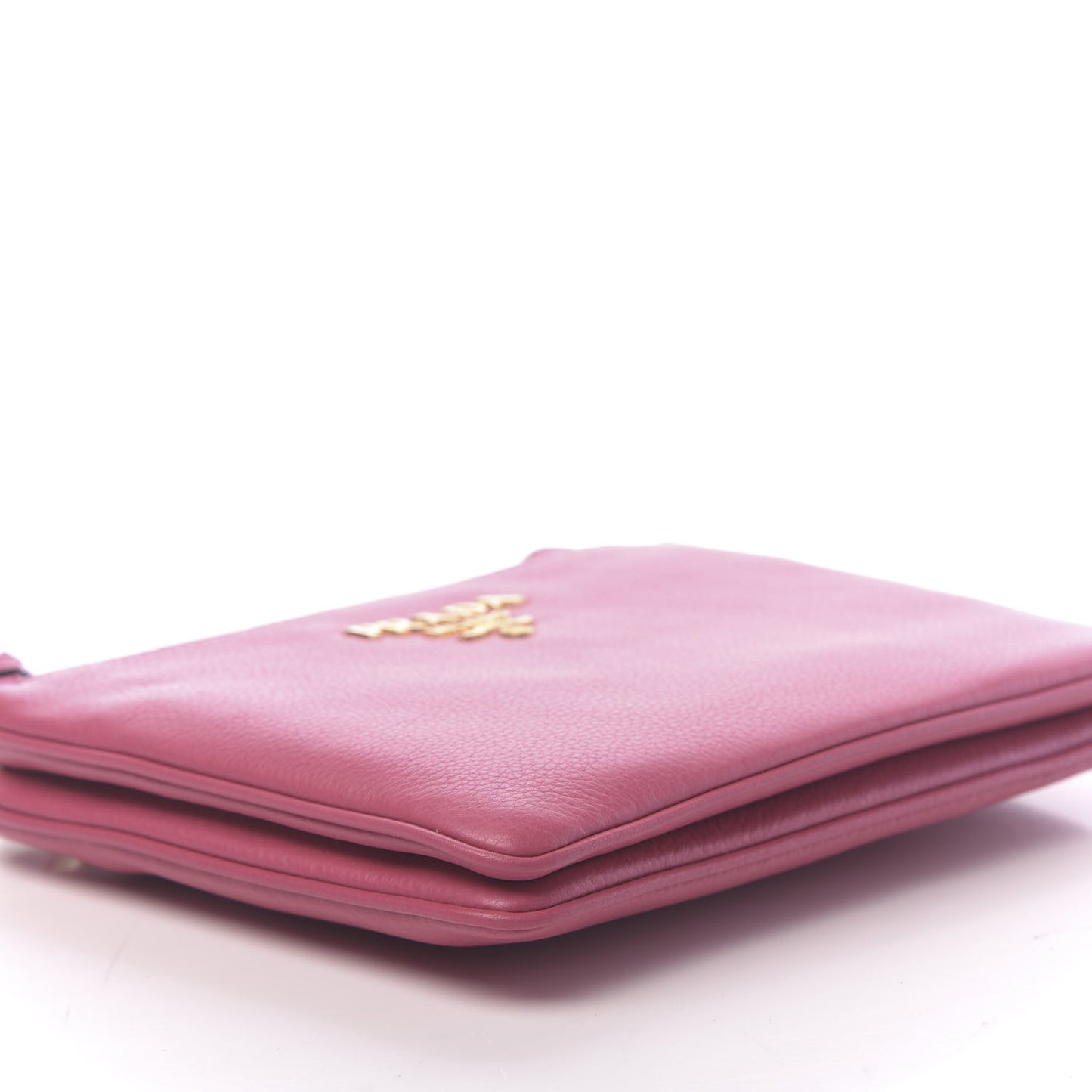 Vitello Phenix Double Zip Crossbody Bag Peonia