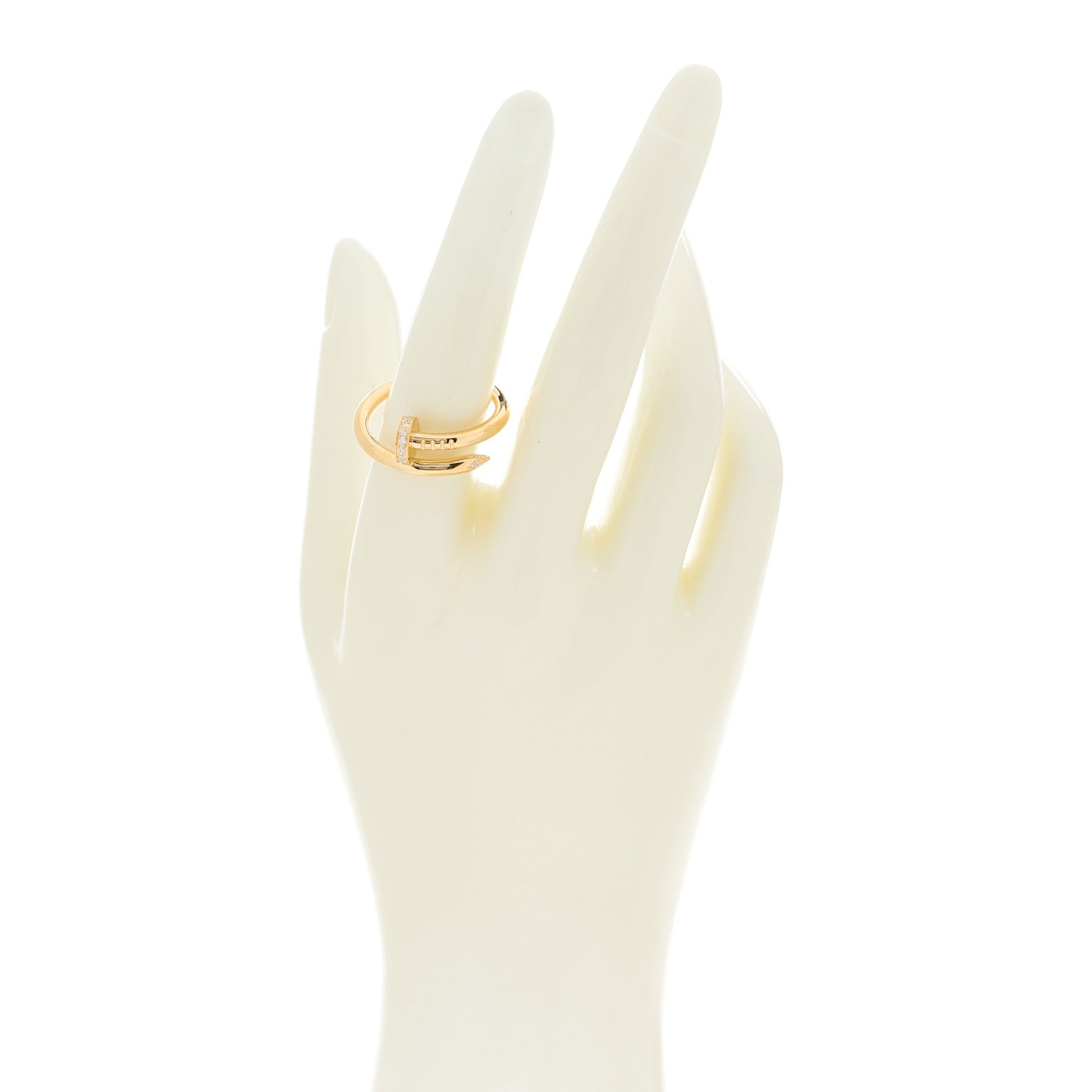 Cartier 18K Yellow Gold Diamond Juste Un Clou Ring 59 8.75 2 of 4