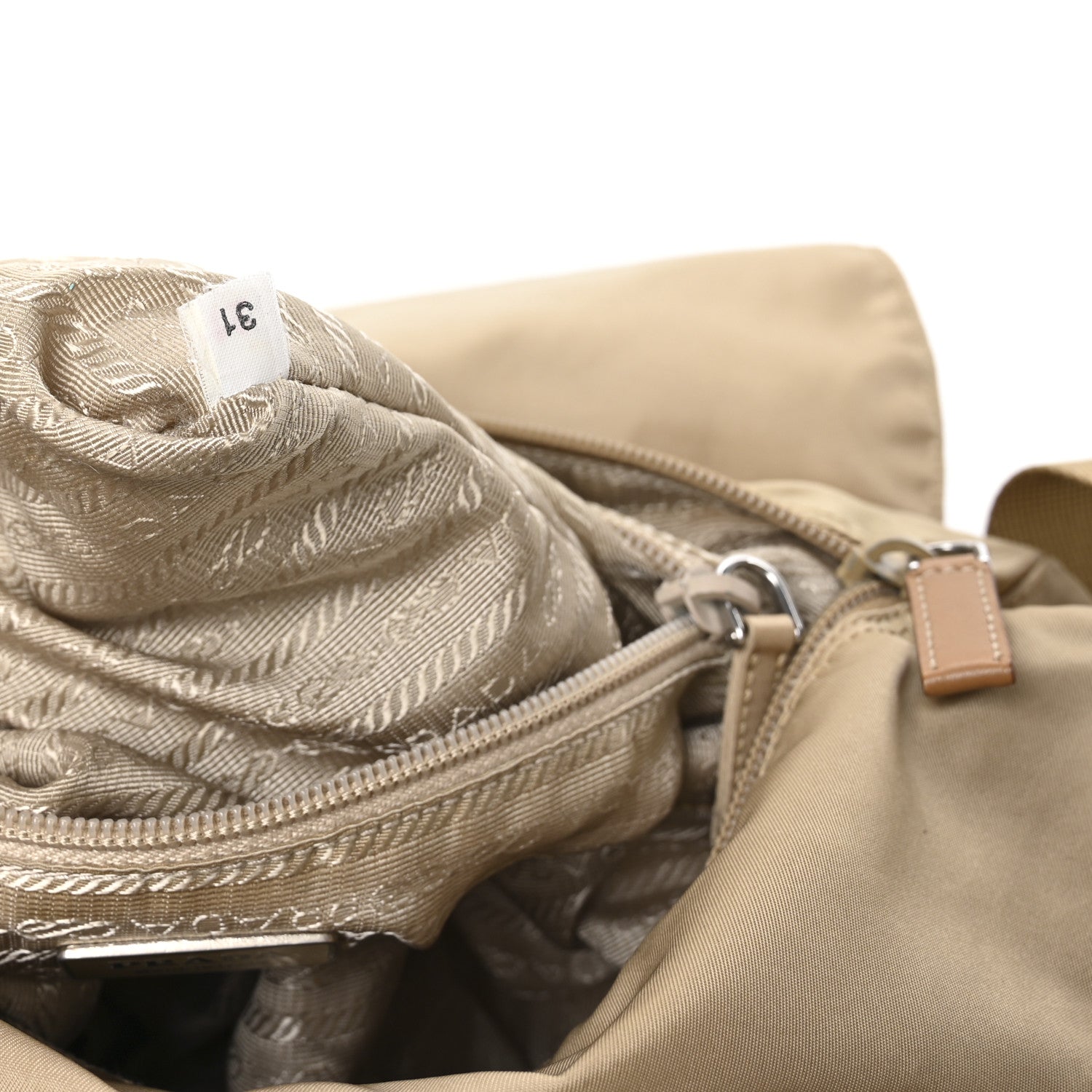 Prada Re-Nylon Vela Saffiano Pocket Double Buckle Messenger Shoulder Bag Cammeo 7 of 11