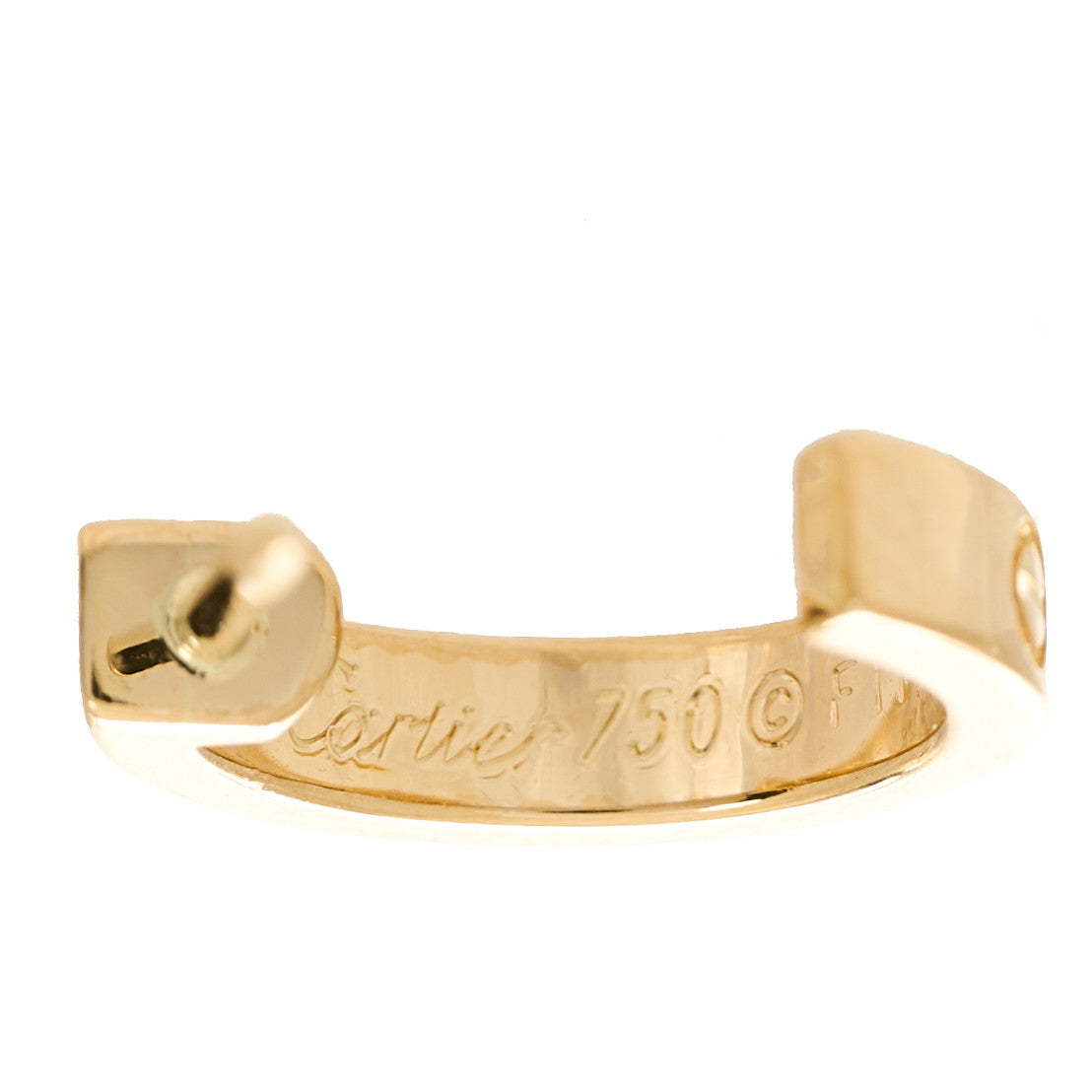 Cartier 18K Yellow Gold Small LOVE Hoop Earrings 5 of 6