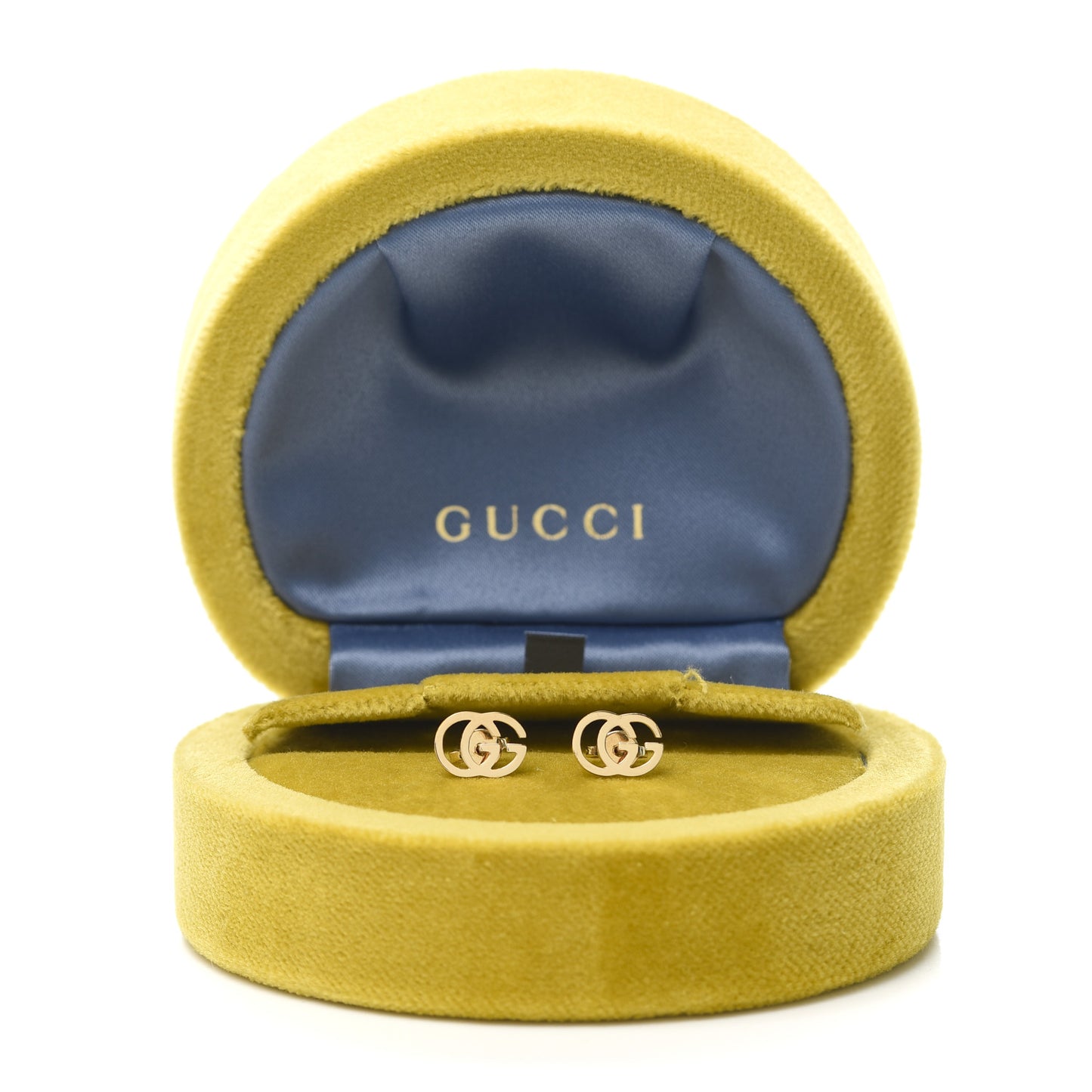 18K Yellow Gold GG Tissue Stud Earrings