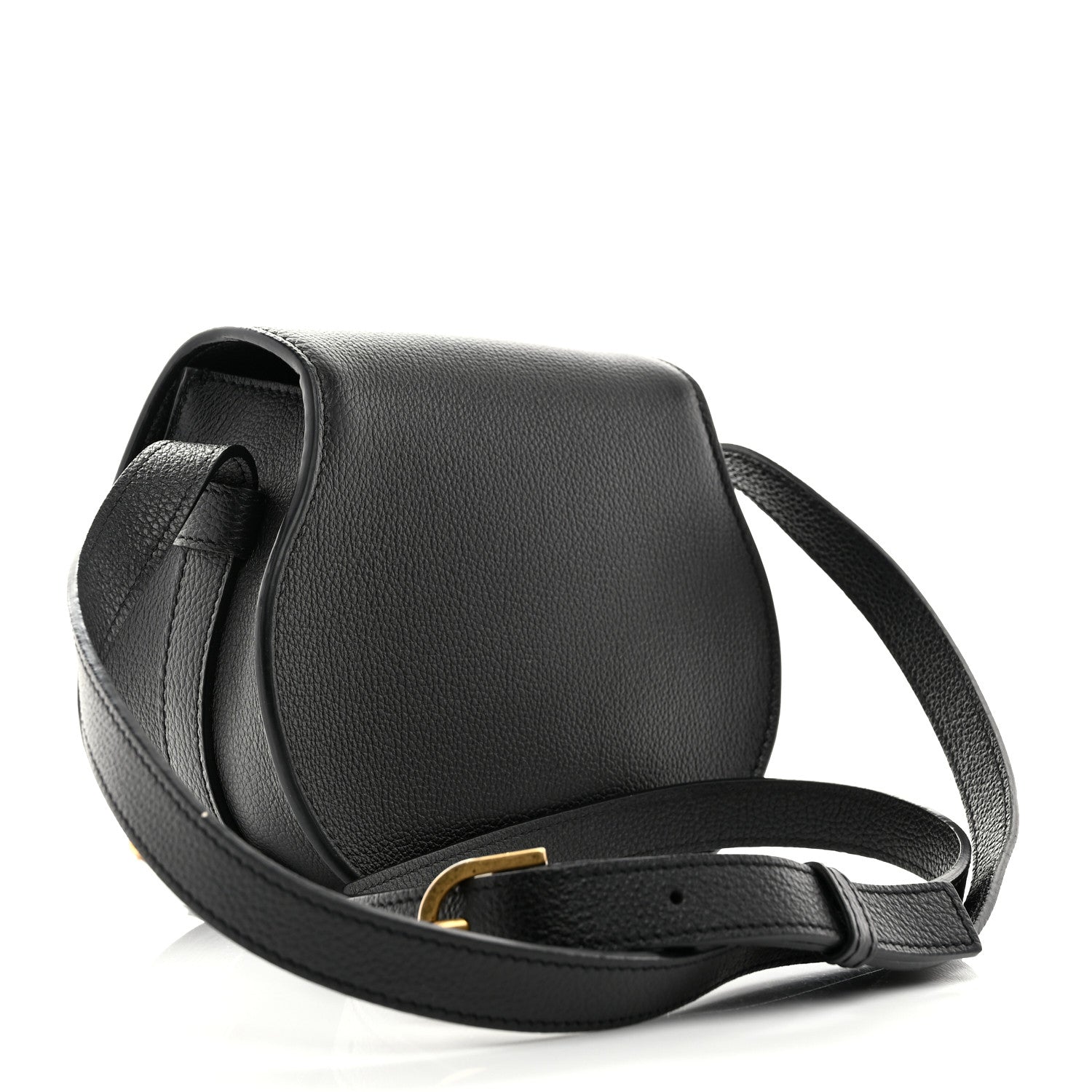 Chloe Grained Calfskin Small Marcie Saddle Bag Black 3 of 11