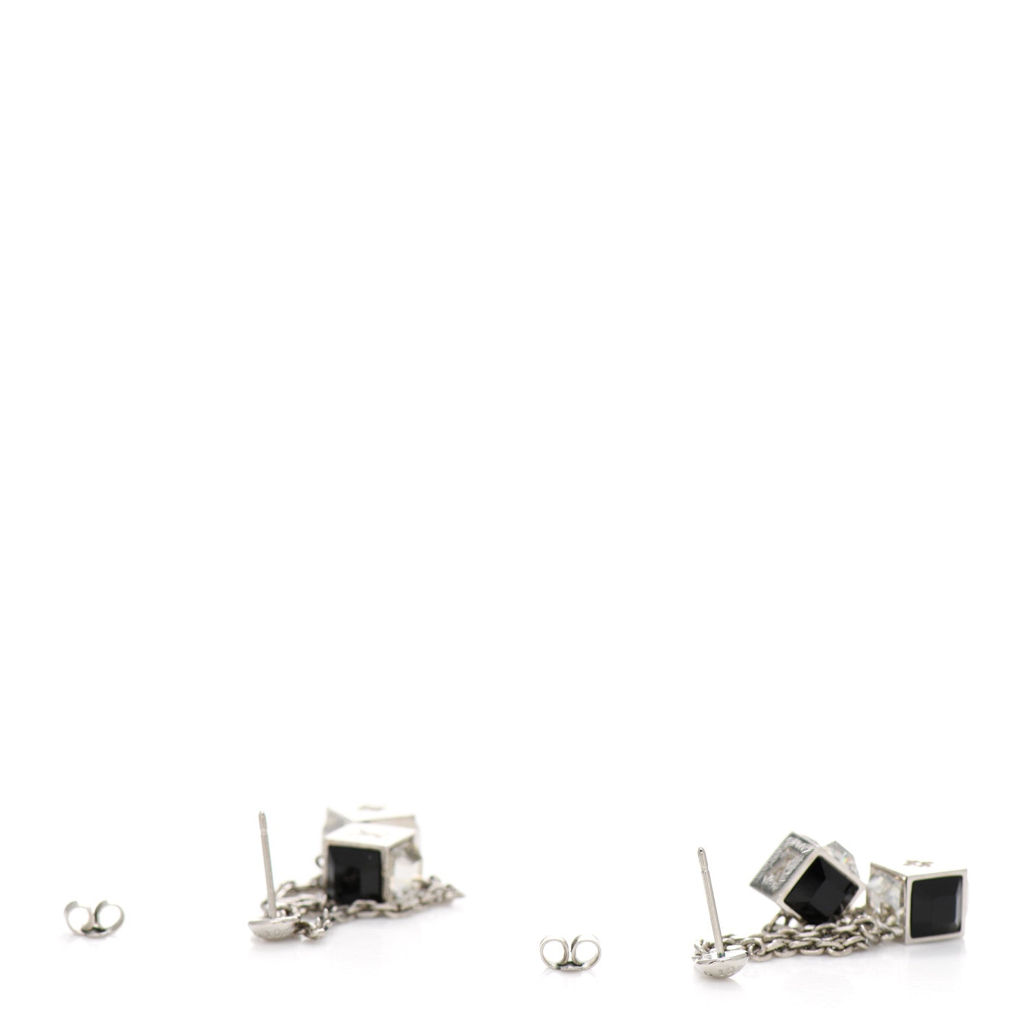 Louis Vuitton Swarovski Gamble Earrings Silver 3 of 5