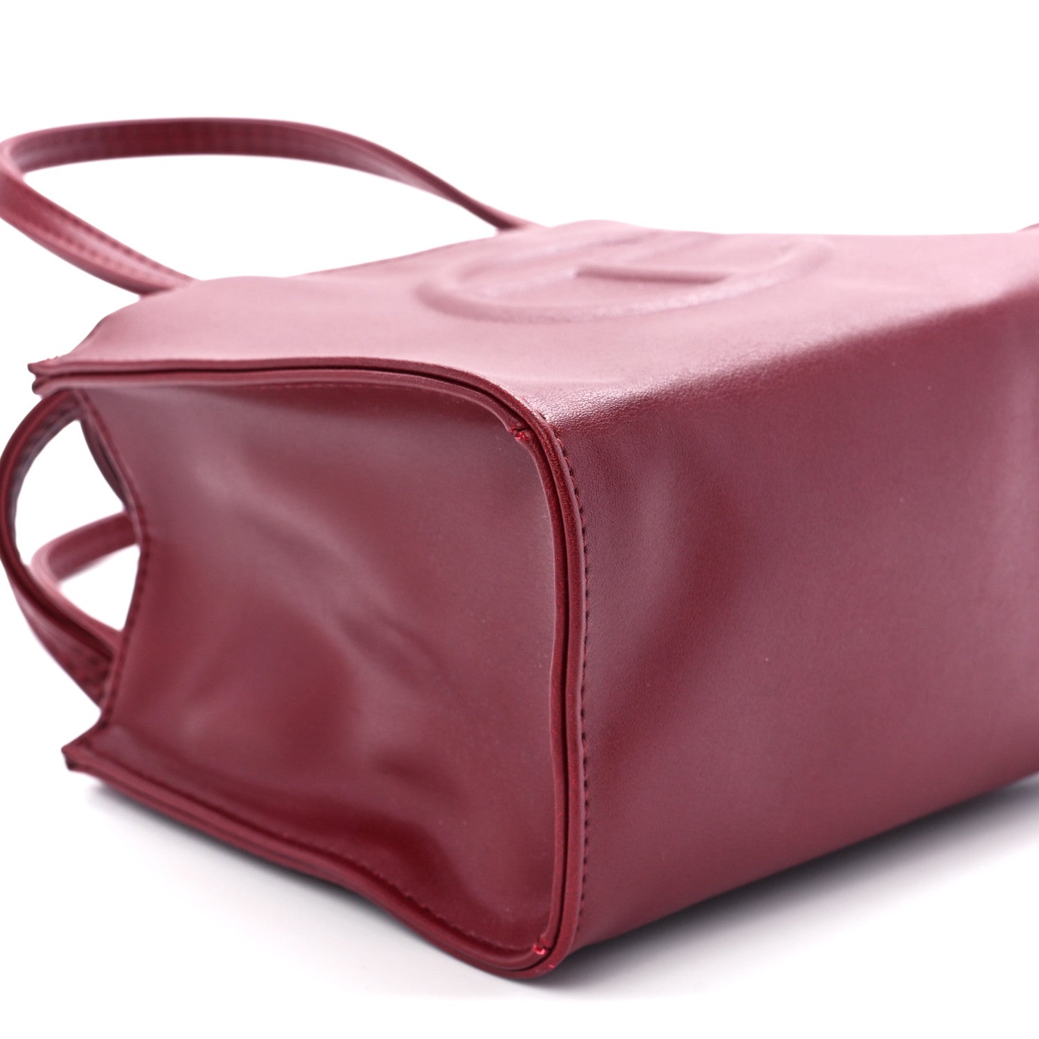 Telfar Vegan Leather Small Shopping Bag Oxblood 10 of 11