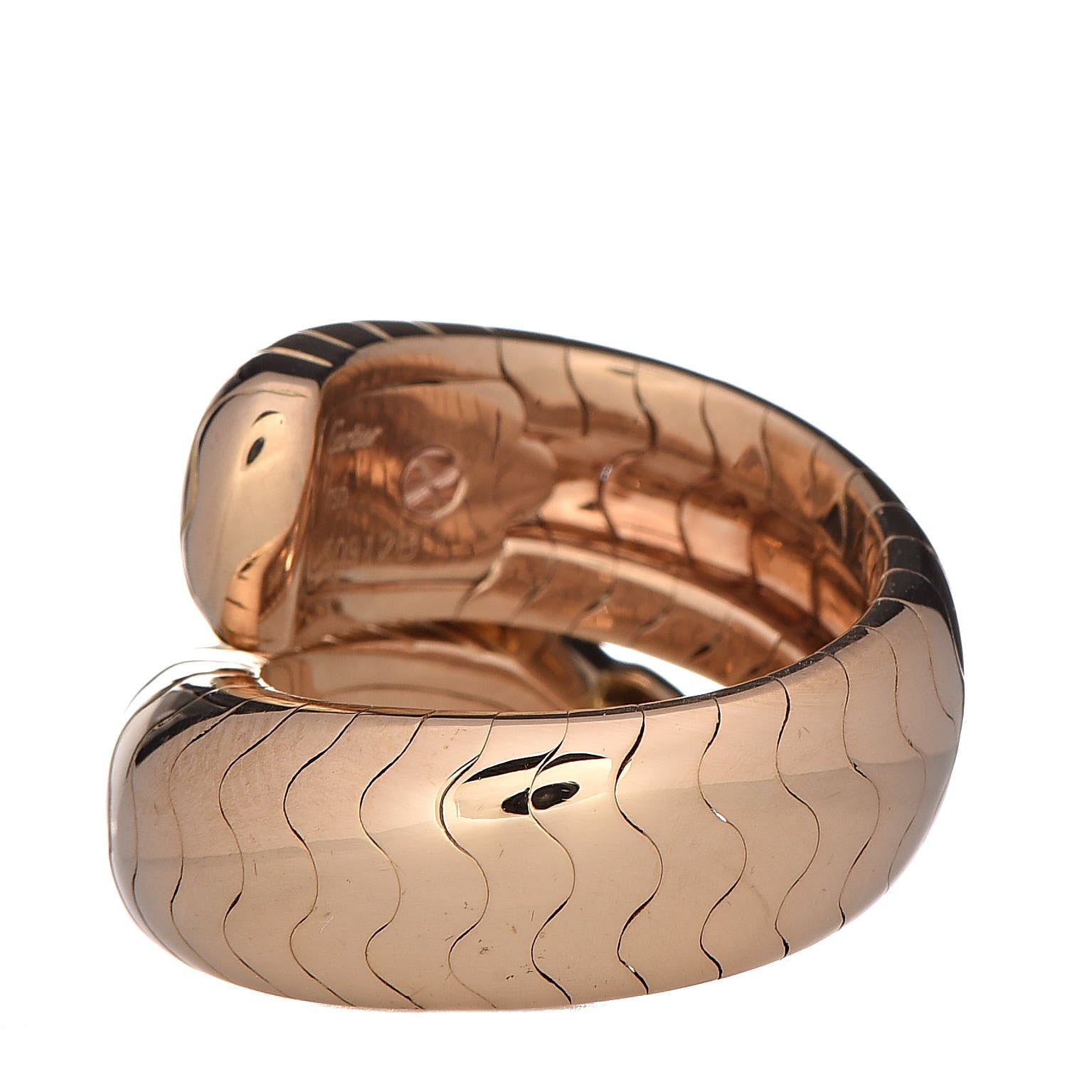 Cartier 18K Yellow Gold Tsavorite Onyx Panthère De Bypass Ring 54 6.75 3 of 5