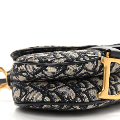 Christian Dior Oblique Mini Saddle Bag Blue 9 of 11