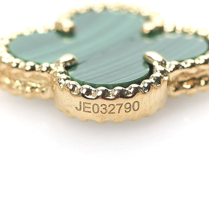 Van Cleef & Arpels 18K Yellow Gold Malachite 5 Motifs Vintage Alhambra Bracelet 5 of 8