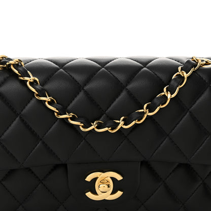 Chanel Lambskin Quilted Small Double Flap Black 8 of 11
