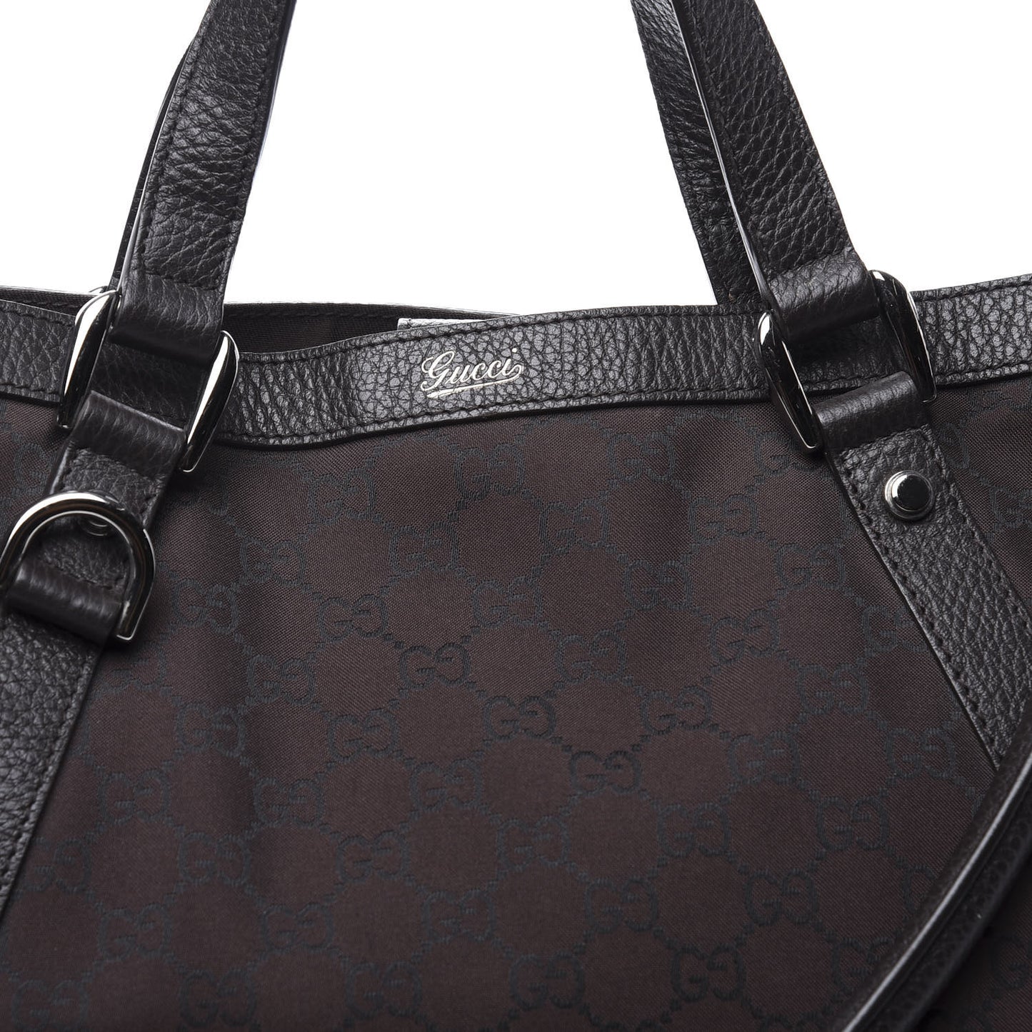 Monogram Medium Abbey Convertible Tote Dark Brown