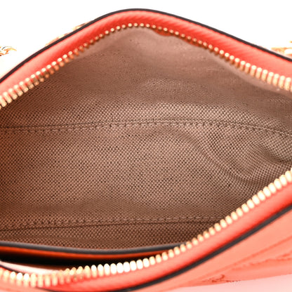 Gucci Calfskin GG Matelasse Chain Handbag Deep Orange Natural 5 of 10