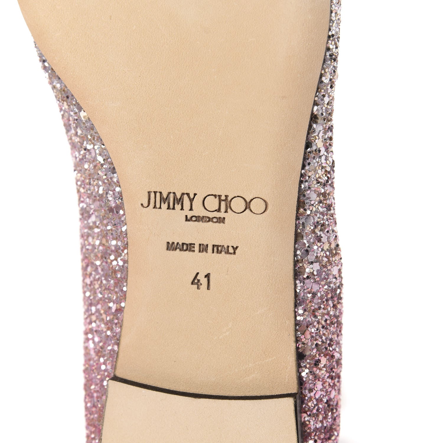 Jimmy Choo Glitter Degrade Gala Viola Flats 41 Candyfloss Champagne 7 of 10
