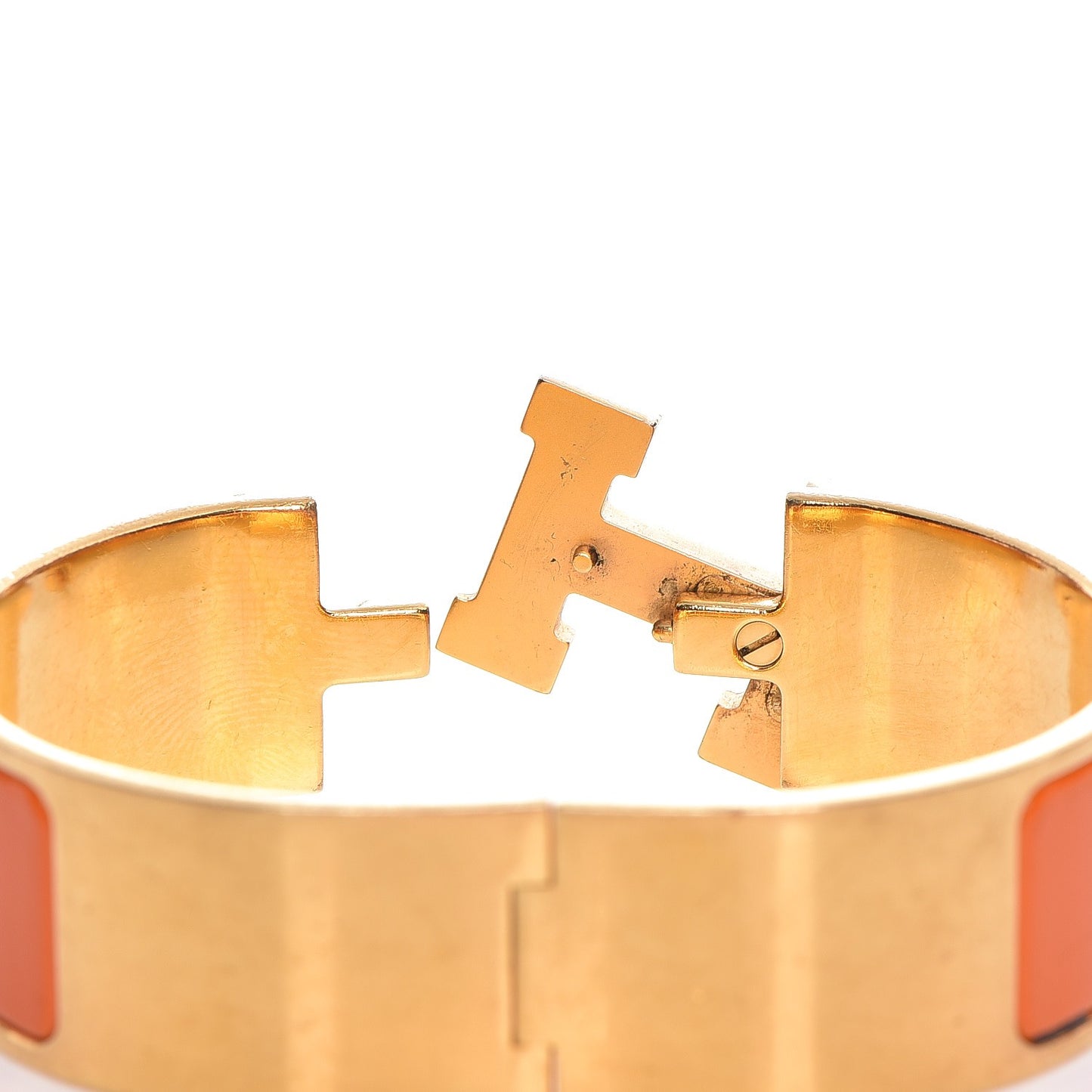 Enamel Wide Clic Clac H Bracelet PM Orange