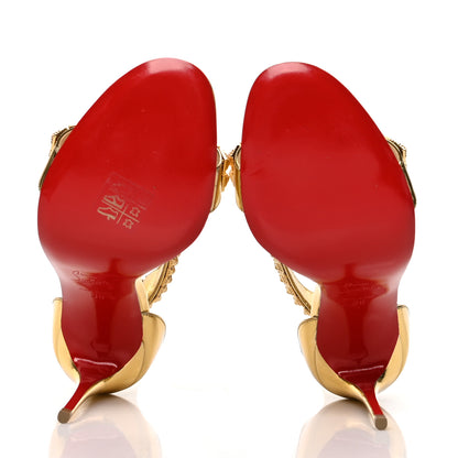 Christian Louboutin Specchio Priyadora 100 Studded Sandals 38 Version Gold 5 of 8